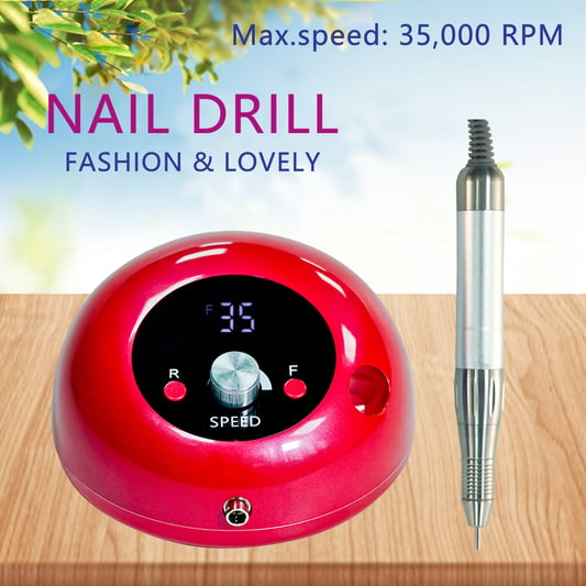 Brushless Nail Drill Red